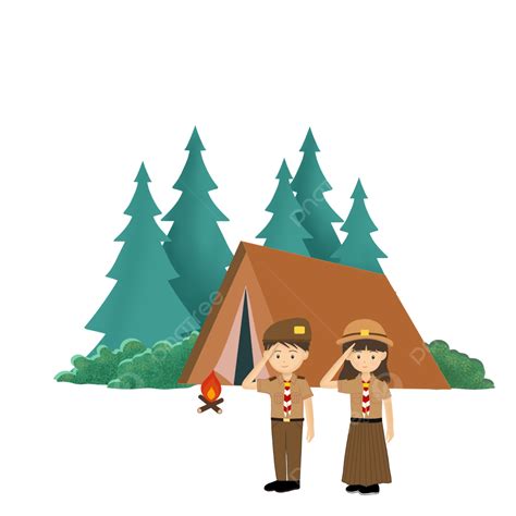 Scout Illustration Vector Image Scout Camp Adventure Png Transparent