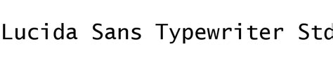 Details Of Lucida Sans Typewriter Std Font