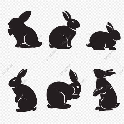 Rabbit Silhouette Vector At Collection Of Rabbit