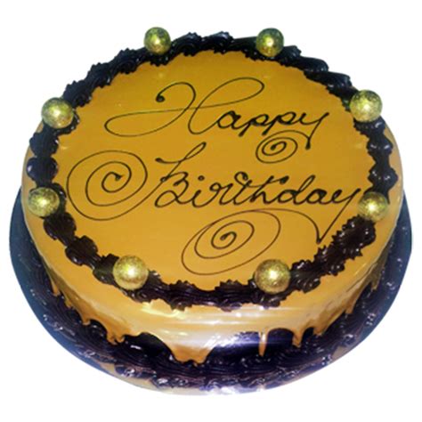 Caramel Mud Round Happy Birthday Cake Just Cakes