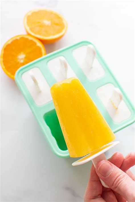 Orange Popsicles Healthy Summer Treat Hint Of Healthy