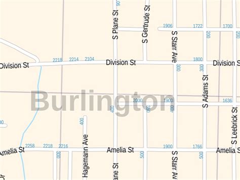 Burlington Map Iowa