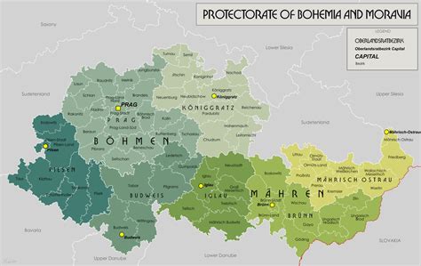 Map Of The Protectorate Of Bohemia Moravia By Ketchup Le Sauce On