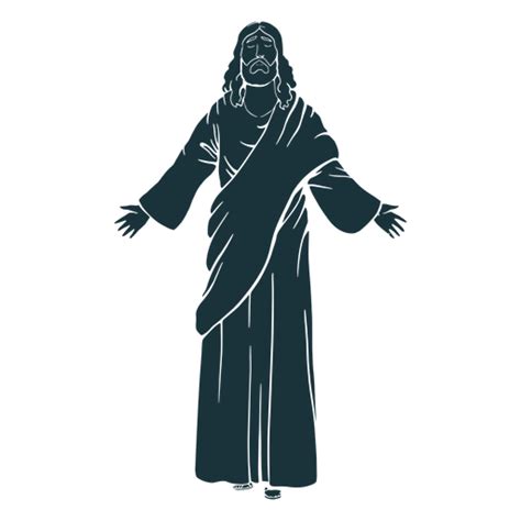 Silhouette Closed Eyes Jesus Transparent Png And Svg Vector File
