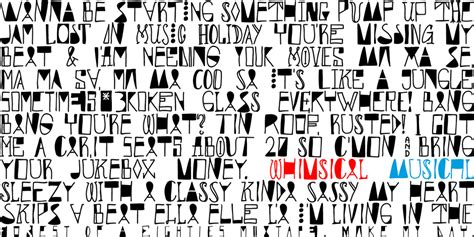 Musical Words Whimsical Fonts Cool Fonts Musicals