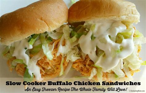 Slow Cooker Buffalo Chicken Sandwiches