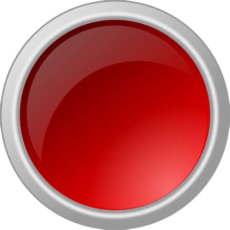 Glossy Red Button Clip Art At Vector Clip Art Online