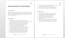 With that in mind, the following job description can be used as a guide for any account executive Account Scoring Template | Demand Metric