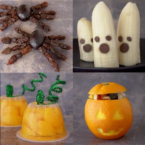 Halloween Fruit Snacks Kids Can Make Eating Richly