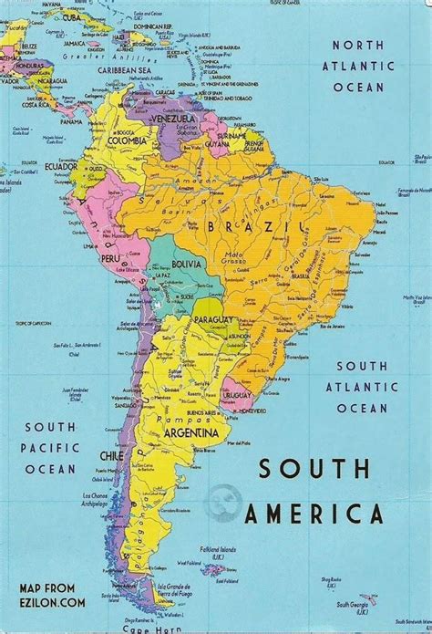 Gvajana Južni Ameriki Map Zemljevid Gvajana Južni Ameriki Južna
