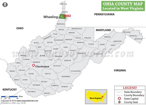 Ohio County Map West Virginia