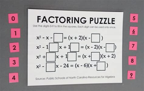 Factoring Puzzle | Math = Love