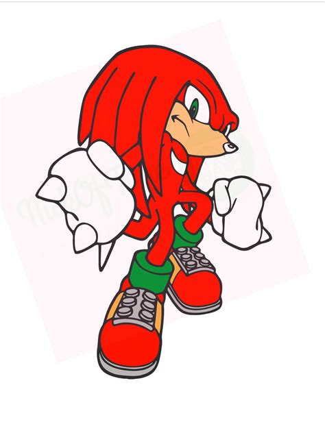 Sonic The Hedgehog Knuckles Svg Etsy