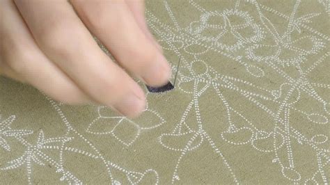 日本刺繍の技法 斜めぬいきり Youtube
