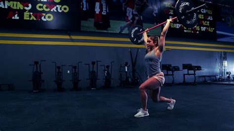 Overhead Barbell Lunges Youtube