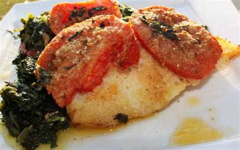 Baked Fish With Spinach Recipe