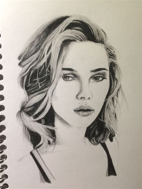 Scarlett Johansson drawing | Drawings, Male sketch, Scarlett johansson