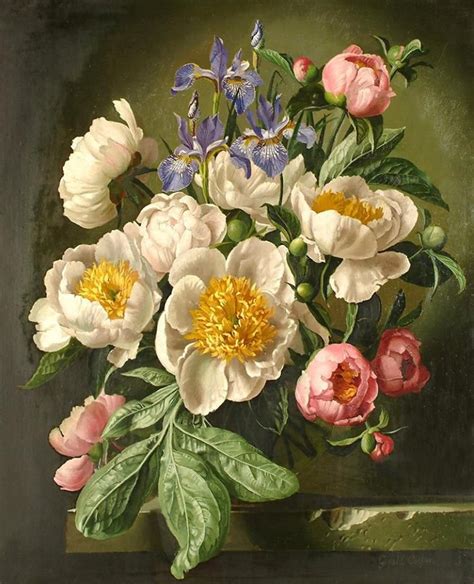 Великолепный Gerald Аcooper 1899 1975 Oil Painting Flowers Art