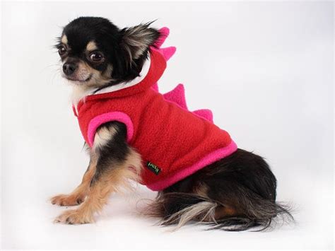 Dog Costume Dinosaur Spikes Dog Hoodie In Red And Pink Cute Etsy