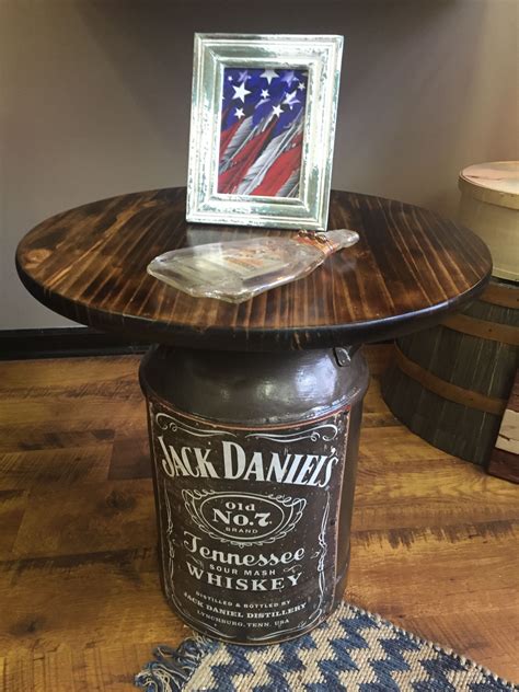 Jack Daniels Milk Can Table Another Jd Milk Can Table I Made From An
