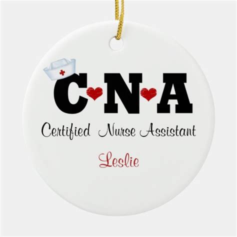 Personalized Cna Nurse Christmas Ornament