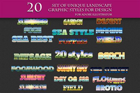 200 Graphic Styles For Adobe Illustrator Behance