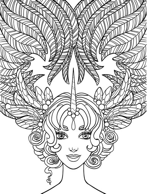 Curly Hair Coloring Pages At Free