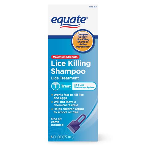 Equate Lice Killing Shampoo Step 1 Lice Treatment For Kids And Adults