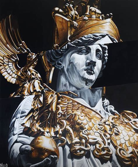 Athena Holding Nike Winged Goddess Of Victory Painting By Void Uk