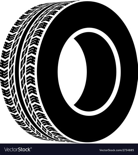 Black Terrain Tyre Symbol Royalty Free Vector Image