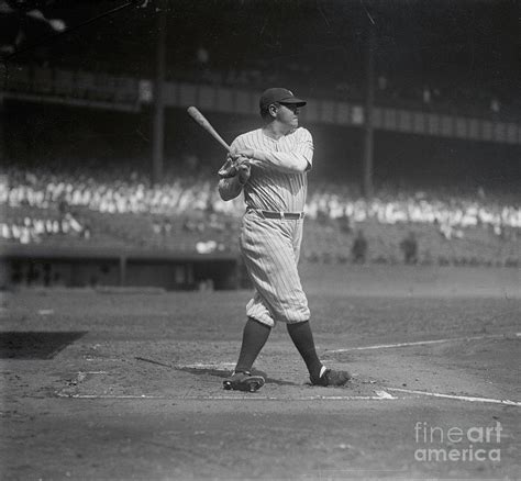 Babe Ruth Swinging His Bat Photograph By Bettmann Pixels