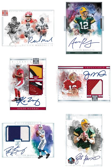 2019 Impeccable Football Group Break Checklists