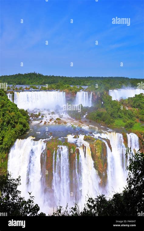 The Iguazu Falls On The Brazilian Side Stock Photo Alamy