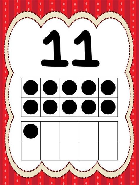 10 Printable Numbers 11-20 Ten Frame Counting Posters. Full | Etsy