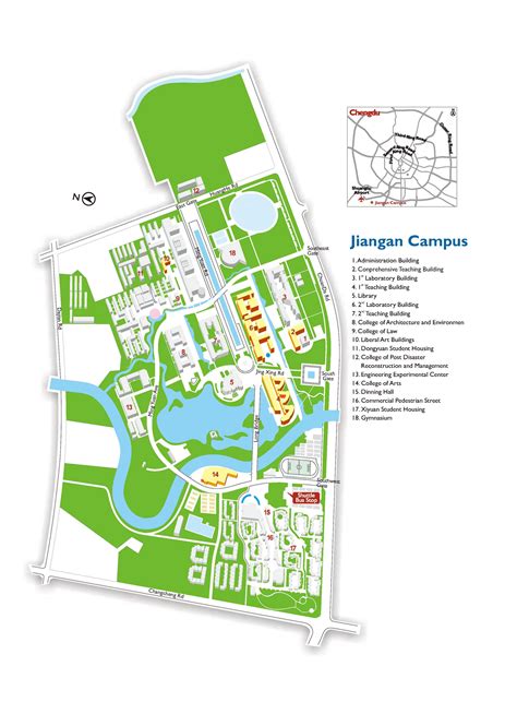 Map Of Jiangan Campus Overseas Students Office Sichuan University