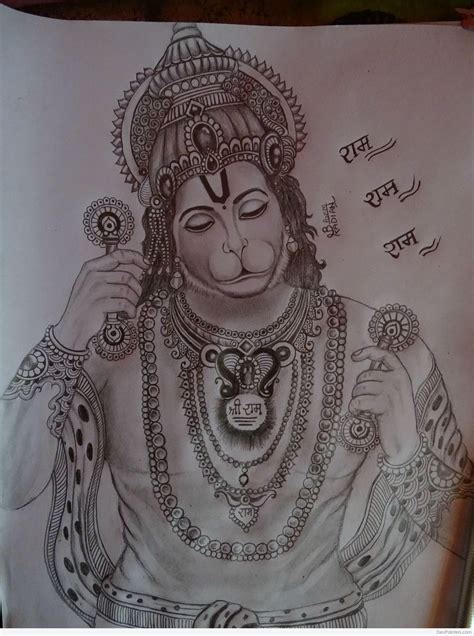 Hanuman Drawing Easy How To Draw Lord Hanuman Using C