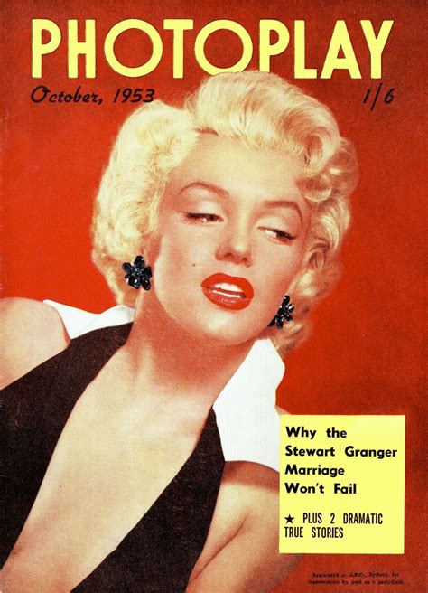 Photoplay October 1953 Magazine From Australia Front Cover Photo Of