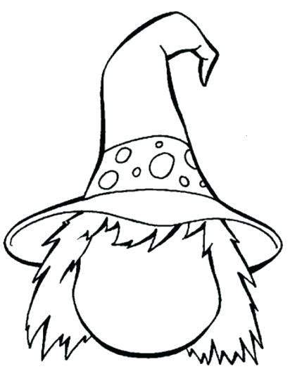 Witches Hat Coloring Page Coloring Pages