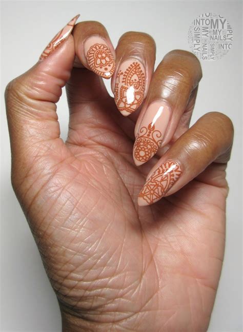 Henna Inspired Manicure Henna Nails Henna Nail Art Bridesmaids Nails