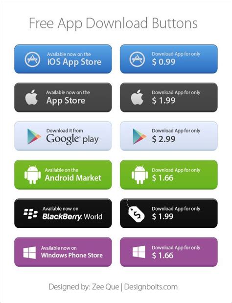 Free App Store Market Download Buttons Pngs And Vector Ai File App