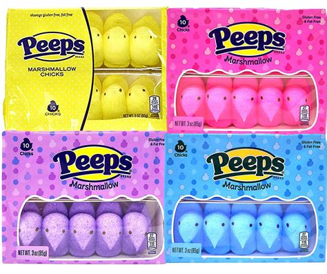 Peeps Marshmallow Chicks Variety Pack 4 Packs 40 Chickens Total