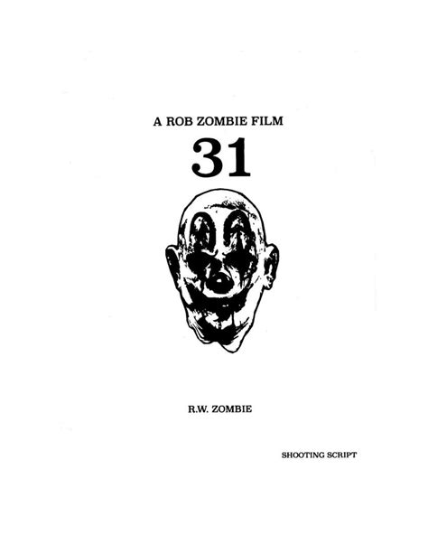 31 Screenplay By Rob Zombie Horror Shooting Script 1919089965