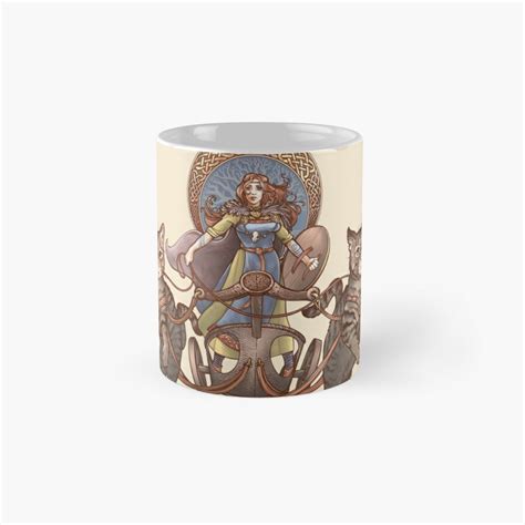 Very large cats (or a very small freyja). Freya Driving Her Cat Chariot Viking - Ceramic 11Oz 15Oz ...