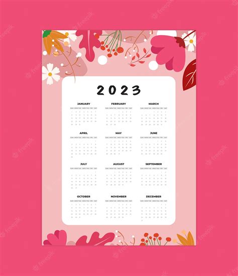 Premium Vector 2023 New Year Modern Colorful Business Wall Calendar
