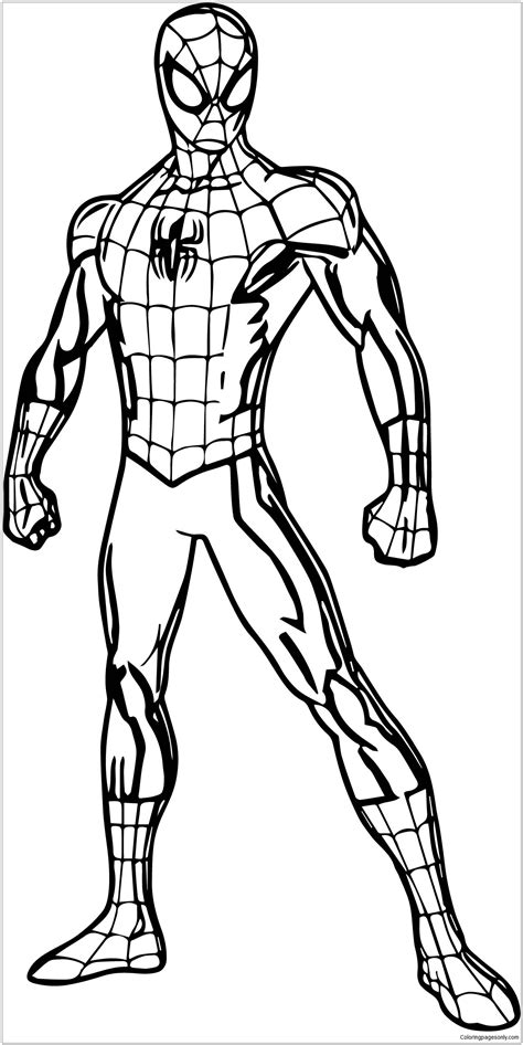 If you've landed on this page chances are your youngster can't get enough of spiderman. Spider Man Pose Coloring Pages - Spiderman Coloring Pages ...