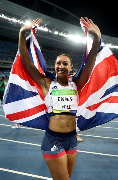 Jessica Ennishill Of Great Britain Celebrates Winning A Silver Medal In