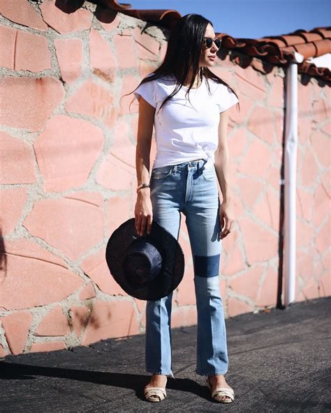 Cant Go Wrong With A Classic White Tee Denim And A Hat Fashion White