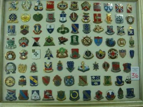 36 88 Us Army Unit Crests In Frame