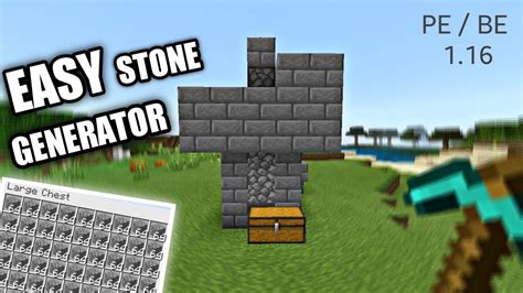 How To Make Automatic Cobblestone Generator In Minecraft Pe