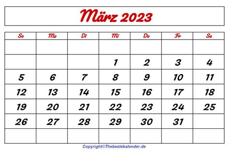 März 2023 Feiertags Kalender The Beste Kalender
